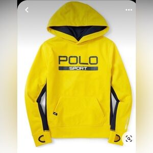 Ralph Lauren Polo Sports Boy's Hoodie Yellow size M Kangaroo pocket
